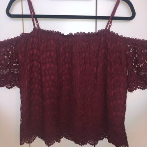 Francesca’s off the shoulder blouse with straps